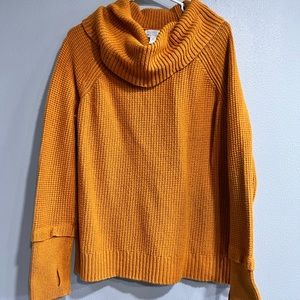 Sharon Cowl Neck Waffle Stitch Sweater